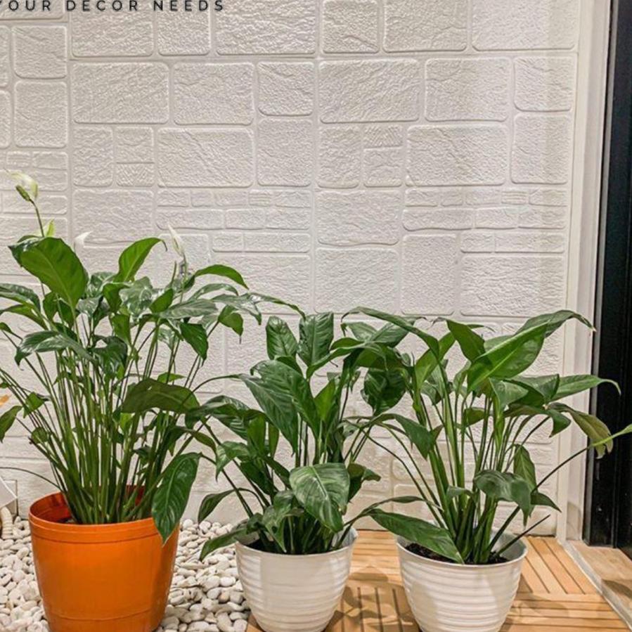 ➵ (MIN BELI 5 pcs) decor.nation® WALLPAPER DINDING FOAM BATU ALAM HITAM PUTIH 7MM ♝