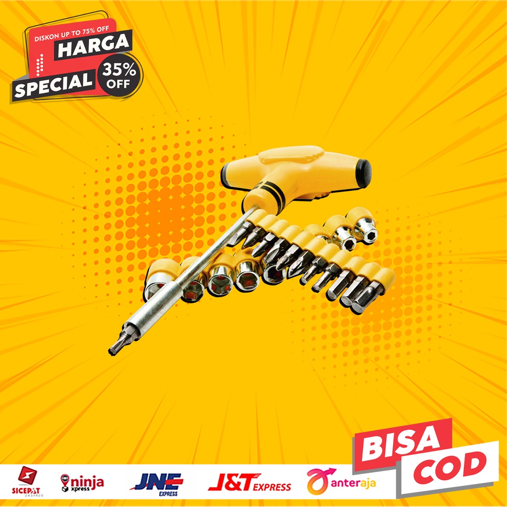 Paket Kunci Bengkel Murah KUNCI SHOCK 27 KENMASTER + KUNCI RING DIAMOND + OBENG T PALU  BISA COD kunci bengkel lengkap kunci set konci 1 set Tool Kit Pas Ring L Full Set Peralatan Bengkel Original Kunci Socket Wrench Peralatan Multifungsi Mobil Dan Motor-3