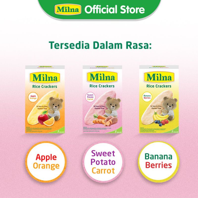 Milna Rice Cracker 20gr - Milna Biskuit Bayi