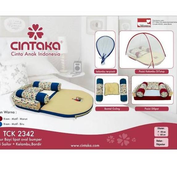 Cintaka Kasur Bayi Lipat Oval Bumper + Kelambu (Terpisah) Sailor Serie