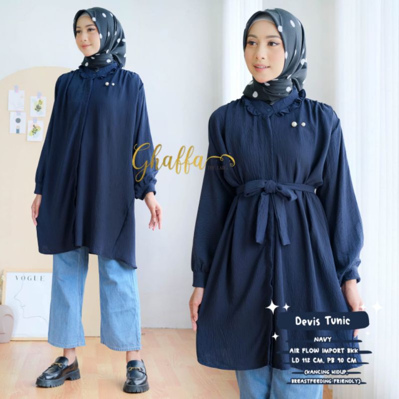 DEVIS TUNIC BY GHAFFA THE LABEL (TUNIK MUSLIMAH) Tunik polos modern