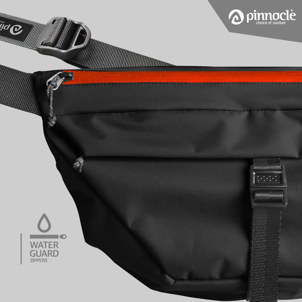 Pinnacle Hexa Pack - Black Zipper Orange ( Sling Bag )