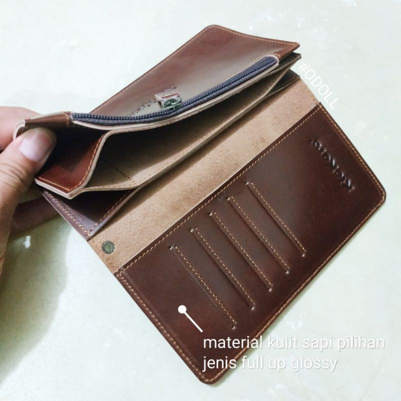 Dompet Kulit Pria Panjang | Dompet Keren Kulit Asli Cowok