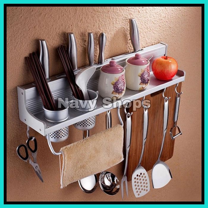 NA-Rak Dapur Serbaguna Aluminium Rak Bumbu Dan Pisau Kitchen Rack 267