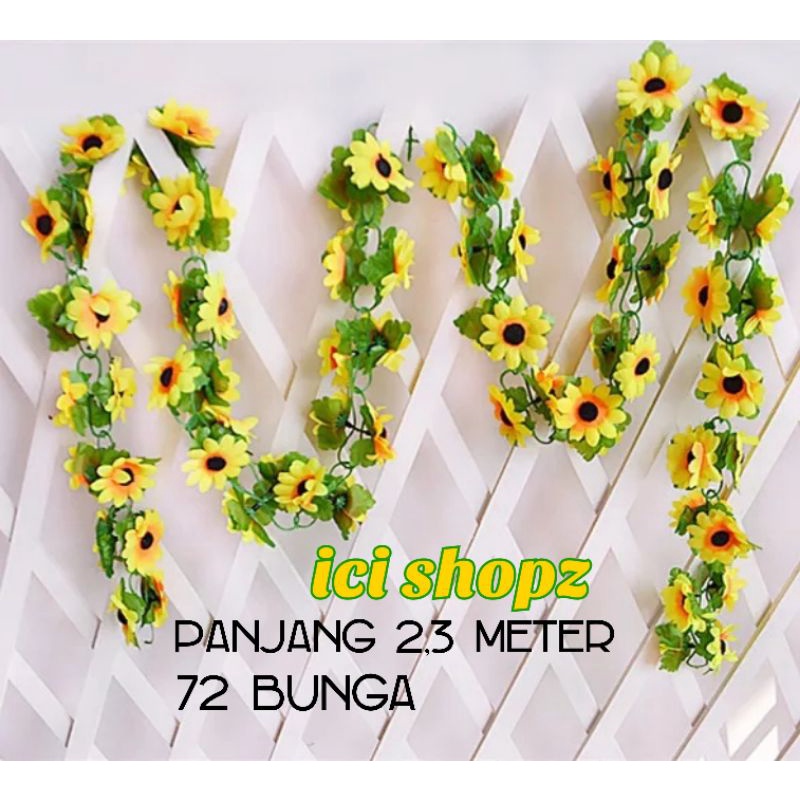 Bunga Matahari Rambat 72 & 26 Bunga / Bunga Artificial-Matahari 72 bunga