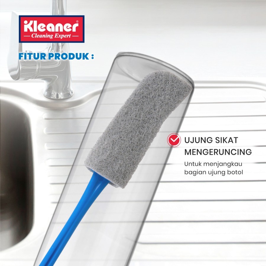 KLEANER - Sikat Cuci Botol Sponge | Spons Busa Pembersih Gelas Minum