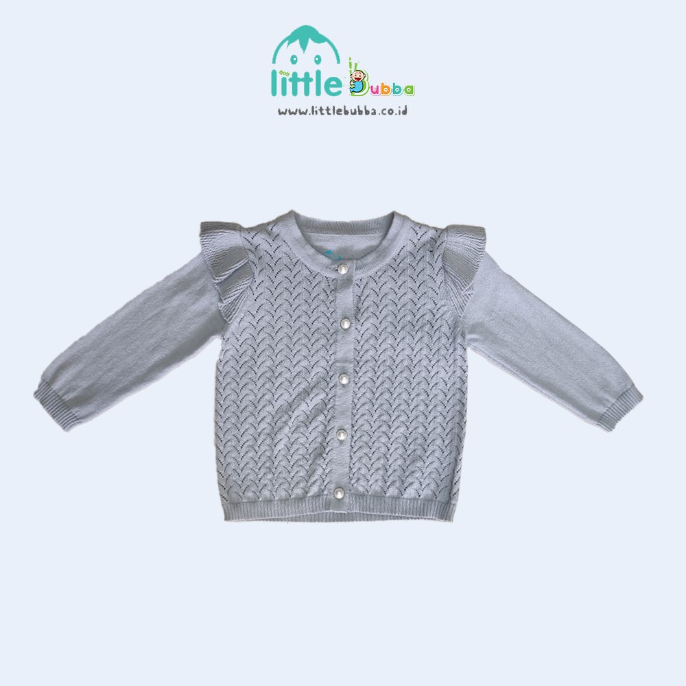 Bamboo &amp; Bub Cardigan Ruffle Kardigan Sweater Knit Kntited Bayi Luaran Lucu Atasan Baju Anak Bayi