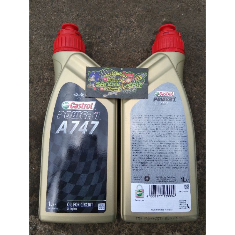 OLI CASTROL POWER 1 A747 OLI SAMPING CASTROL 2T 1 LITER OLI DRAG BIKE OLI OIL CASTROL 1L DRAG