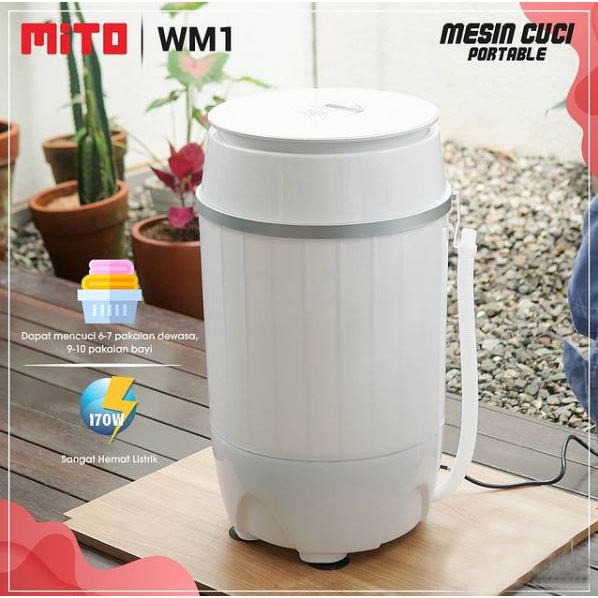 MITO MESIN CUCI PORTABLE 3.5 KG MITO WM1 - Putih