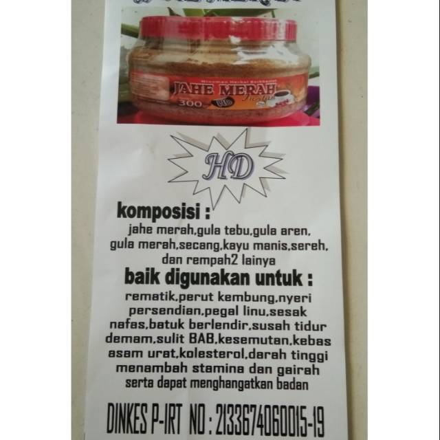 

Jahe merah herbal