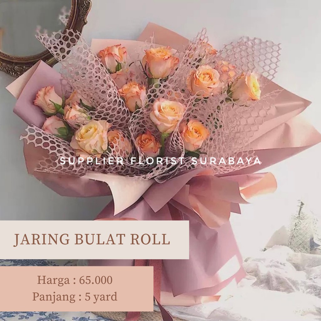 JARING BULAT MESH ROLL KOREA STYLE WRAPPING PAPER KERTAS WRAP BUNGA