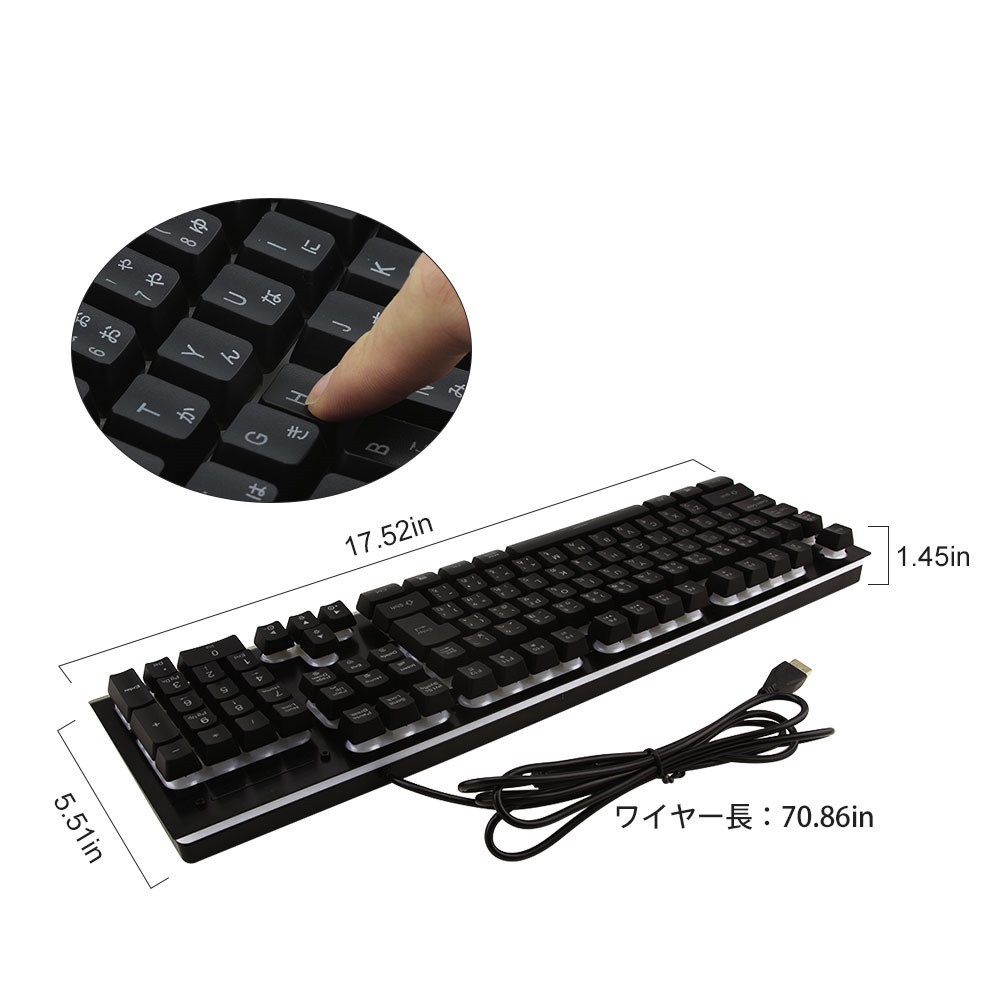 G081 Keyboard Gaming Mekanik Kabel USB Dengan Backlight Led