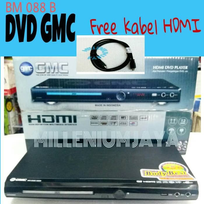 Promo DVD PLAYER GMC HDMI BONUS 1 KABEL HDMI BM 088 B Berkualitas