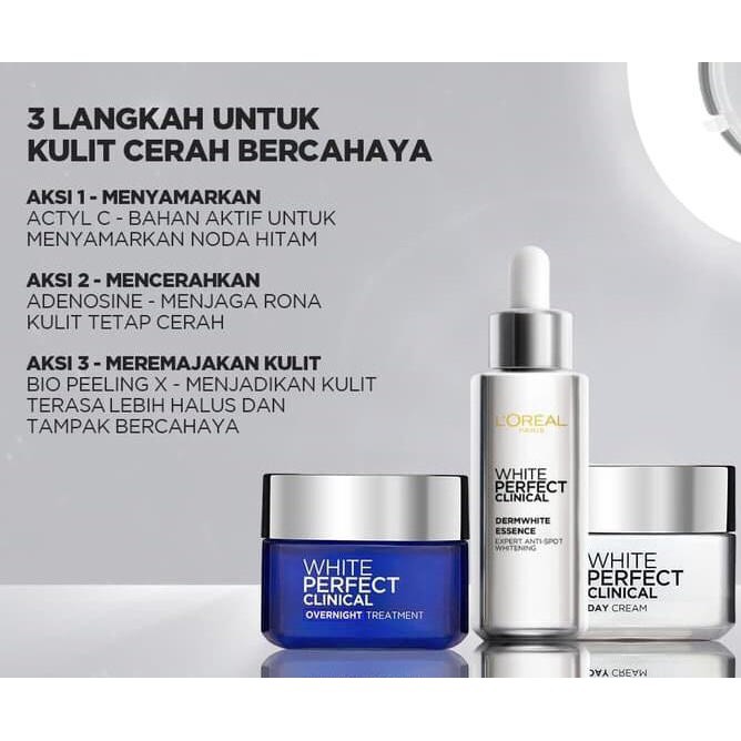 L'Oreal Paris White AURA Perfect Clinical Derm White Essence SERUM 30ml - Niacinamide Wajah Loreal - Skincare BPOM menghilangkan Flek dan Mencerahkan Putih Glowing