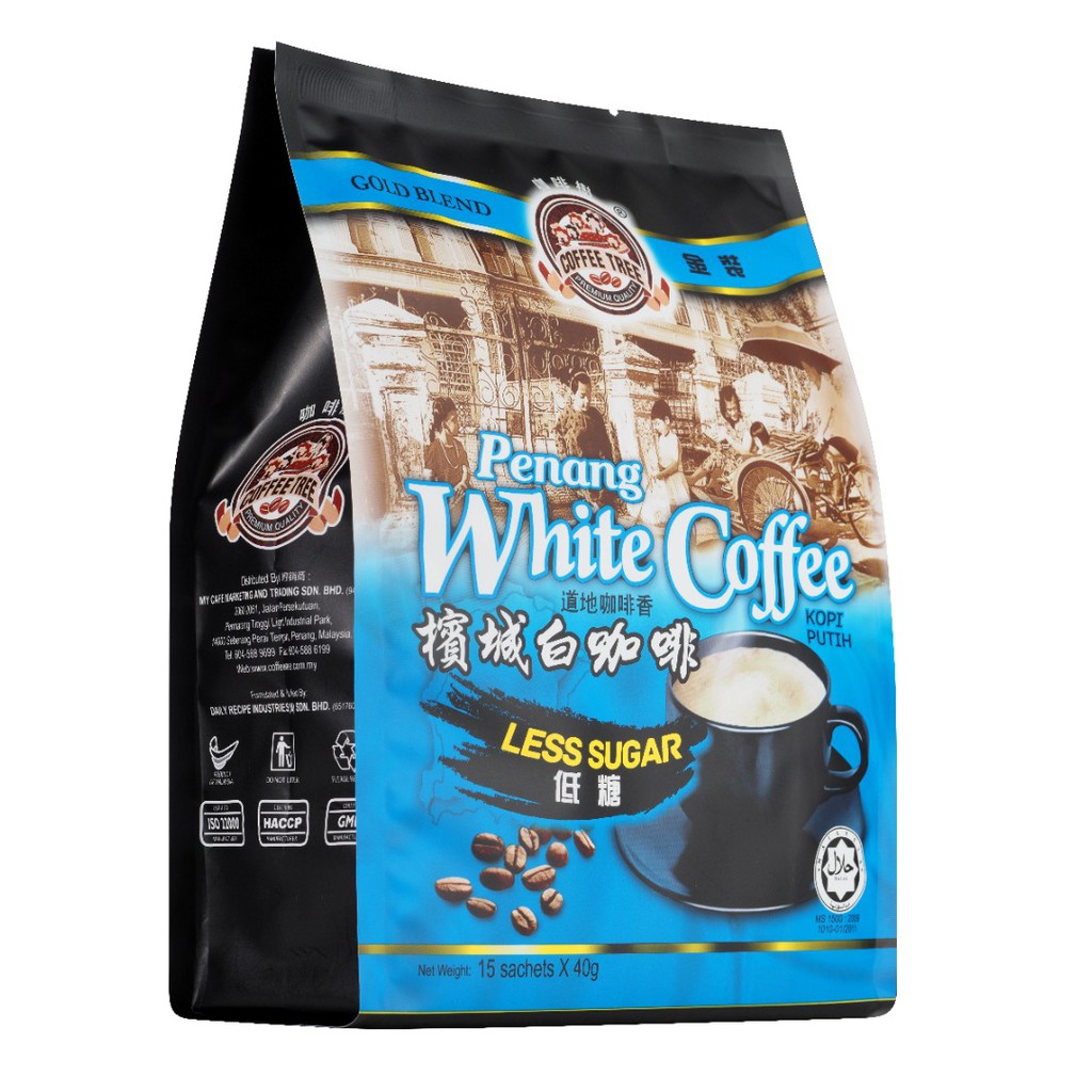 

Coffee Tree Penang White Coffee Less Sugar Kopi Putih Kurang Gula