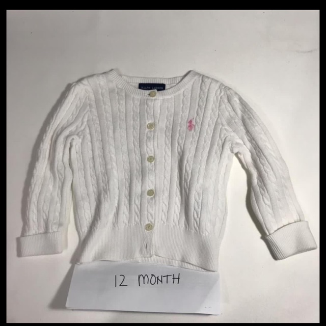 Cardigan white ralph lauren preloved