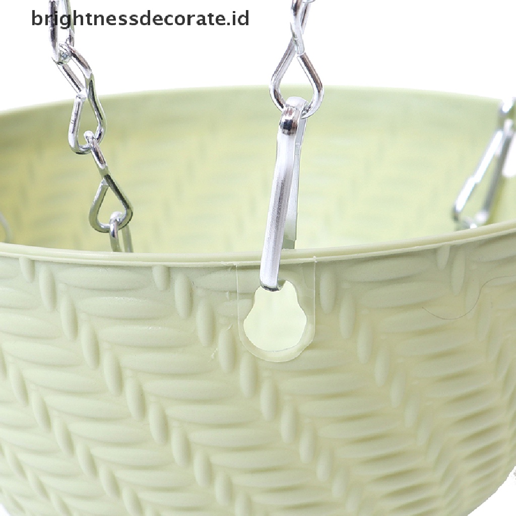 (Birth) Pot Bunga / Tanaman Gantung Bahan Rotan Imitasi Untuk Dekorasi Balkon