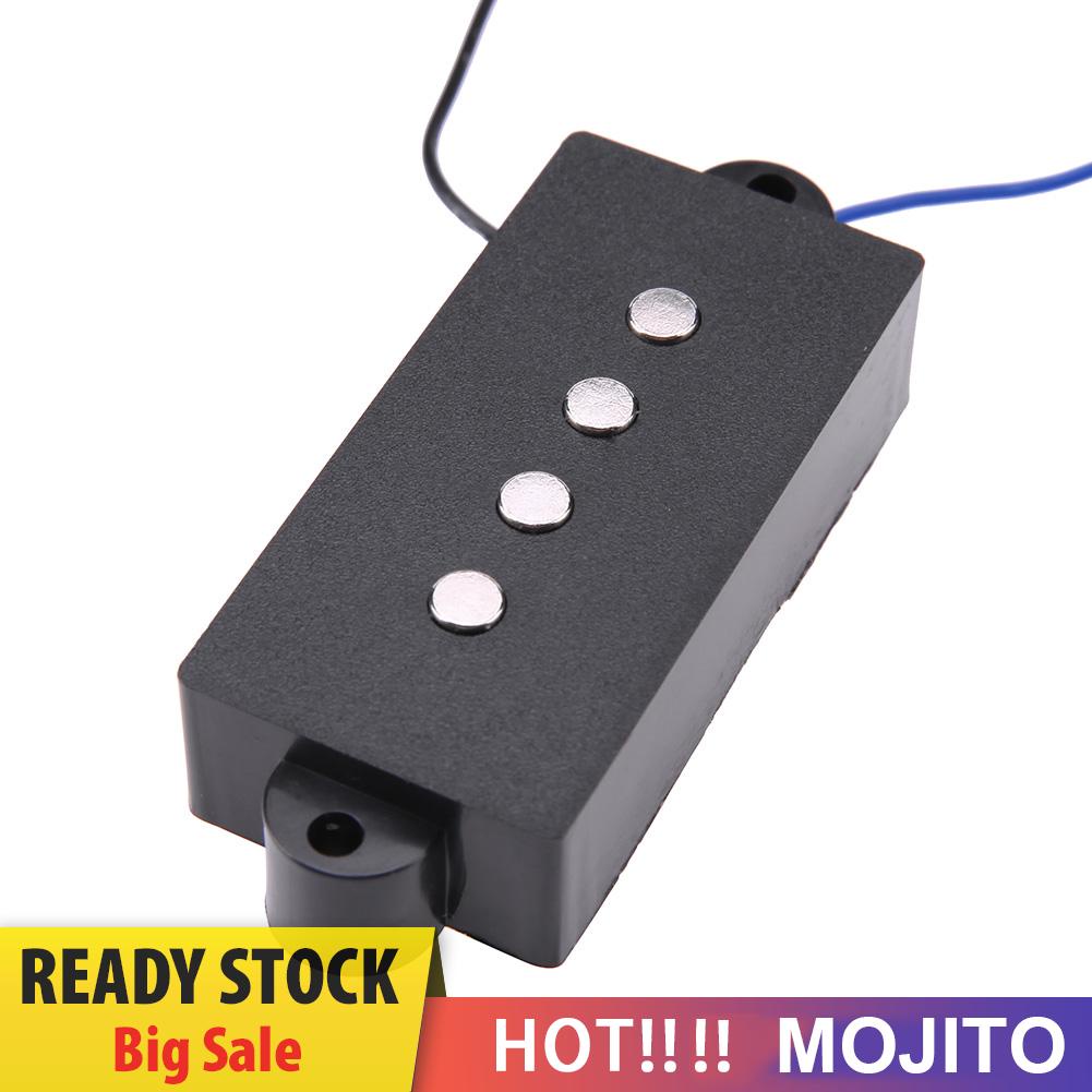 2pcs 4 Senar Noiseless Pickup Warna Hitam Untuk Pengganti Bass Presisi