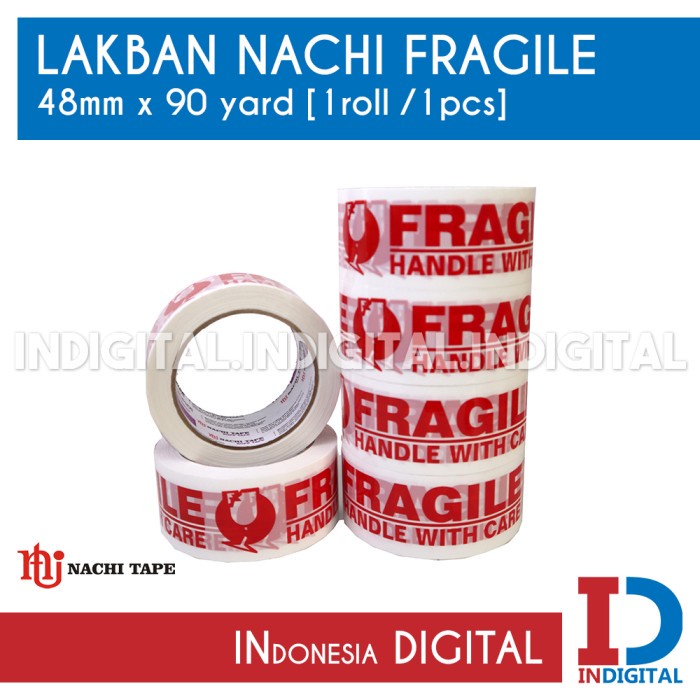 

Lakban OPP Fragile Isolasi NACHI TAPE Selotip NACHINDO 48mm 90 Yard