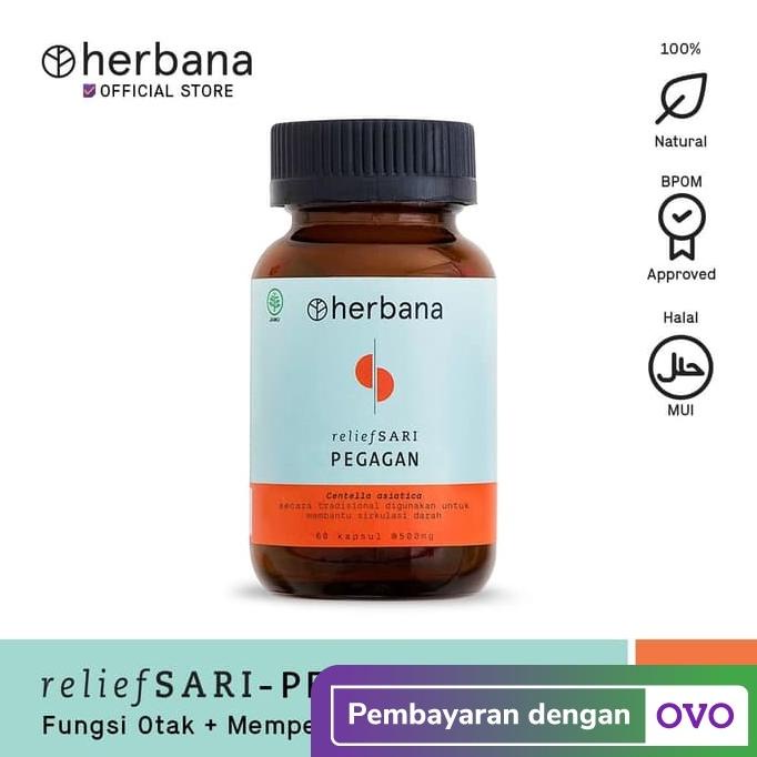 

BAYAR DITEMPAT Herbana Relief Sari Pegagan - 60 Kapsul /OBAT HERBAL ASAM URAT/OBAT HERBAL PELANGSING/OBAT HERBAL KOLESTEROL/OBAT HERBAL DIABETES