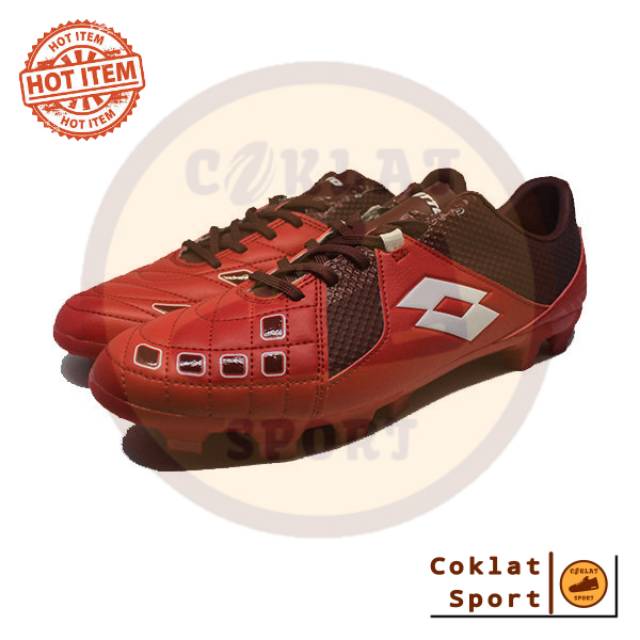 SEPATU BOLA - LOTTO SQUADRA FG DARK RED