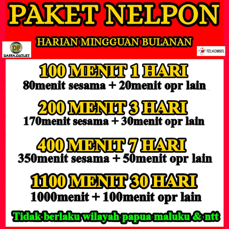 PAKET NELPON / PAKET TELPON / PAKET BICARA TELKOMSEL