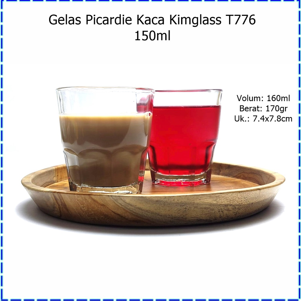 [1pcs] UTL030M Gelas Cuppucino/Lowball/Shot Gelas Picardie IMG Glass T776 150ml