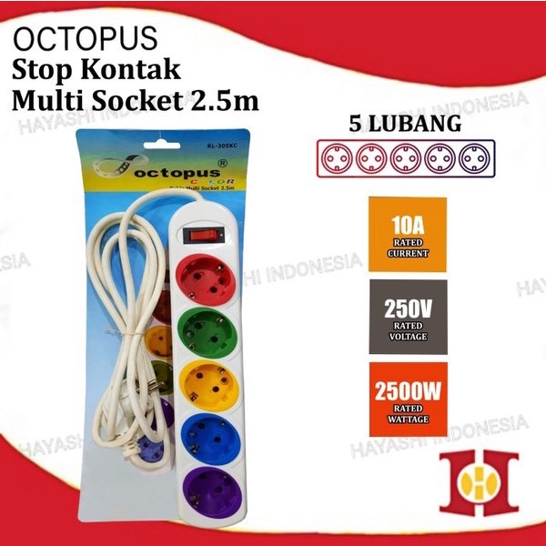 Stop Kontak Terminal Colokan Kabel Listrik 1 2 3 4 5 6 Lubang ON OFF
