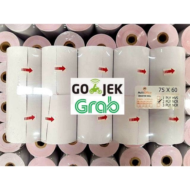 

Kertas Kasir / Struk Kasir / Tellstruk 75 x 60 2 PLY