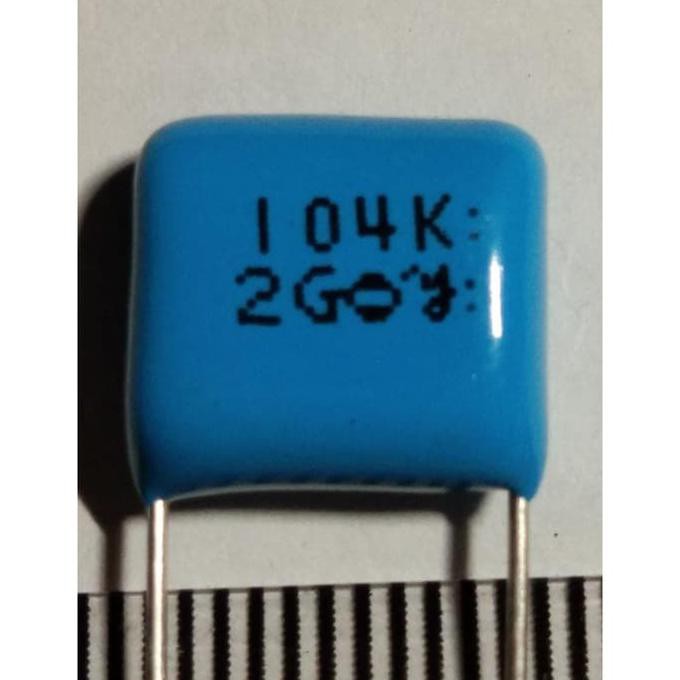 Mylar Biru 400V 104 100Nf 0,1Uf 2G104K Blue Polyester Hq Capacitor Audiopa83