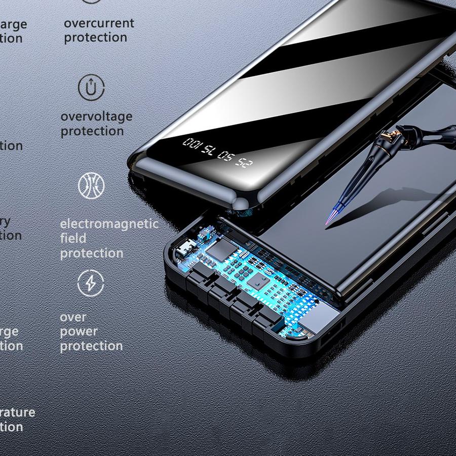 Product Terlaris|SQ37|INONE Powerbank P22 12000mAh 4 Output 2 Input Tipe C Micro Lightning USB LED D