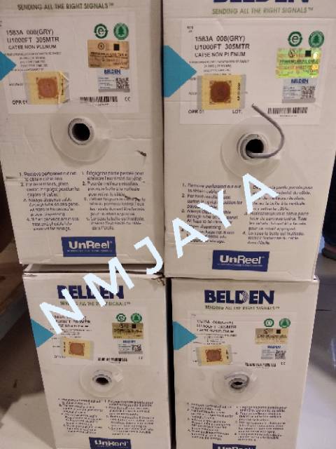 Belden Kabel Lan 40 meter UTP Cat 5E siap pakai sudah dicrimping rj45 Belden 1583A