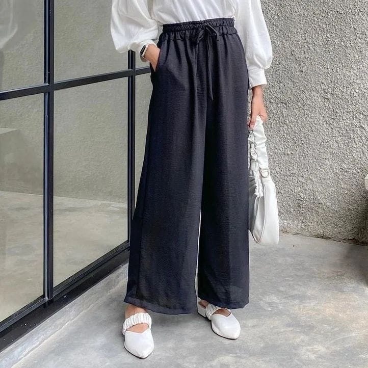 CELANA KULOT CRINCLE / KULOT HIGHWAIST / CELANA PANJANG / BAWAHAN WANITA / OOTD SIMPLE / KRINKEL