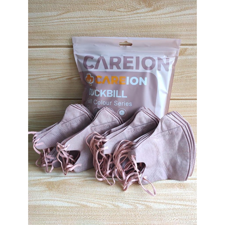 MASKER DUCKBILL CAREION FACEMASK WARNA ISI 50PC-DB SERIES SHRIM PINK