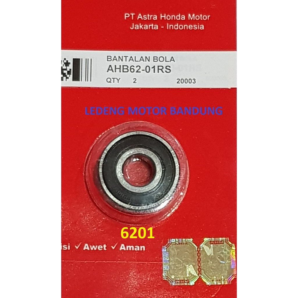 AHM Laher 6201 rs Ball Bearing Original Honda Supra Karisma Vario Beat Satria FU Suzuki TS