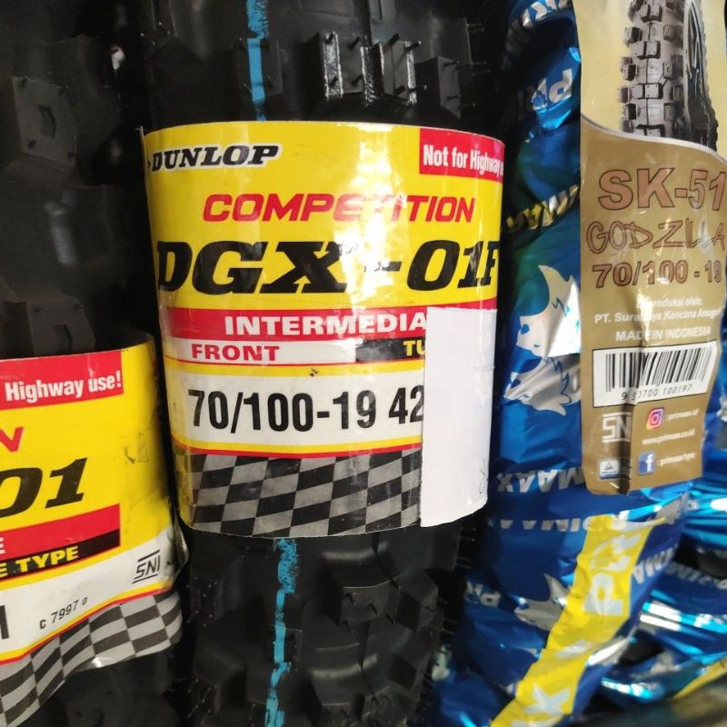 ban dunlop dgx-01 ring 19 ukuran 70-100/19