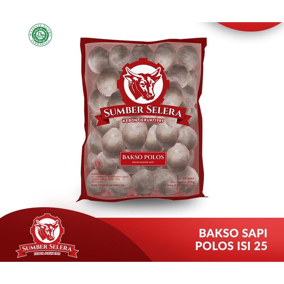 Bakso Sapi / Bakso Polos SB Sumber Selera isi 25-50pcs