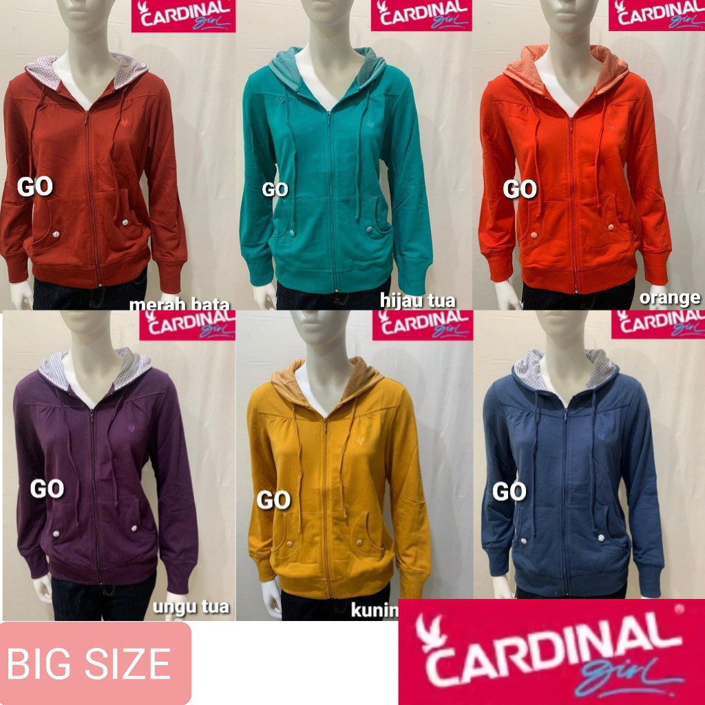 BB Jaket CARDINAL Wanita size XXL dan XXXL SWEATER GIRL Jaket Cewek Sweater Cardinal 100% Original