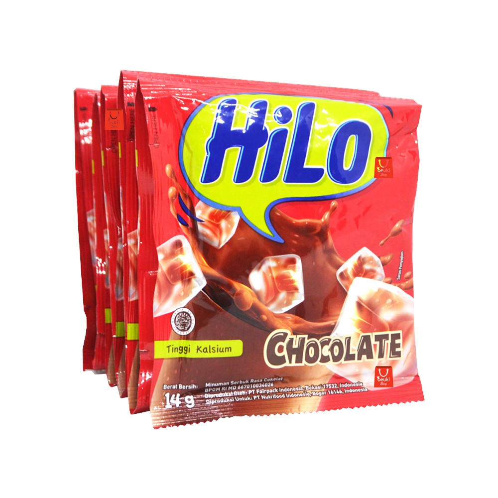 

Hilo Chocolate Minuman Serbuk Tinggi Kalsium Rasa Coklat - 10pcs x 14gr