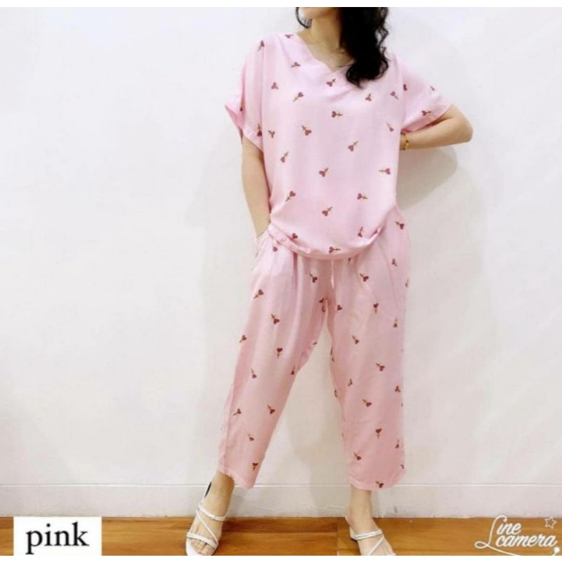 BAJU SANTAI WANITA SETELAN RAYON JUMBO