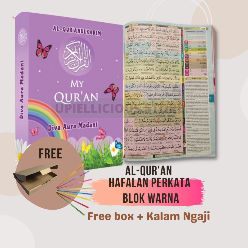 Al Quran Al Quran Custom Nama Hafalan Blok Warna GRATIS CUSTOM NAMA & FOTO - PERKATA - PERKATA LATIN