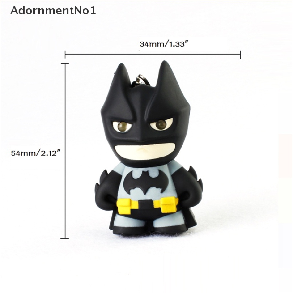 (AdornmentNo1) Gantungan Kunci Bentuk Batman Dengan Lampu Senter Led + Suara