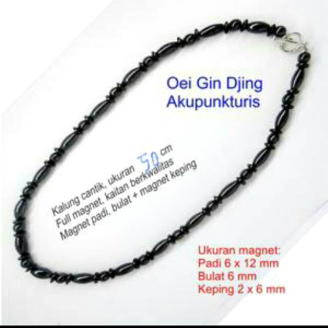 Kalung Magnet Padi Bulat Keping panjang 50 cm