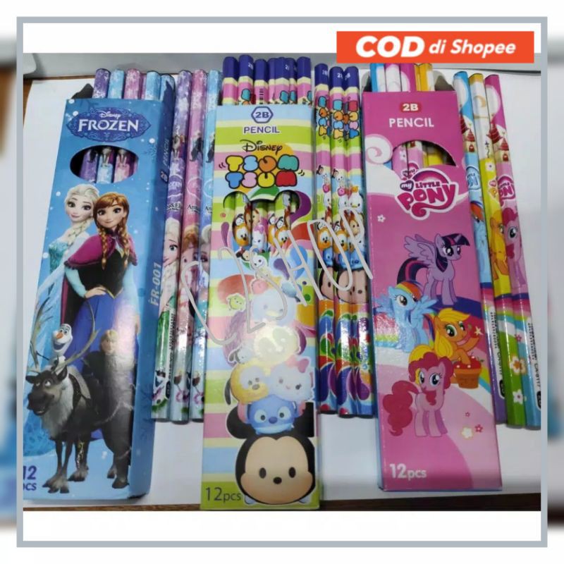 

Pensil 2B Karakter Kayu fancy Disney / Pensil Joyko 2B