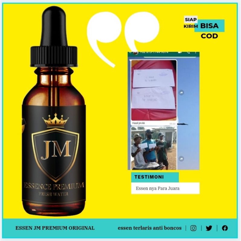 PROMO ESEN IKAN MAS LELE NILA BAWAL PATIN ESSEN JM PREMIUM CAIRAN UMPAN PANCING IKAN AIR TAWAR COD