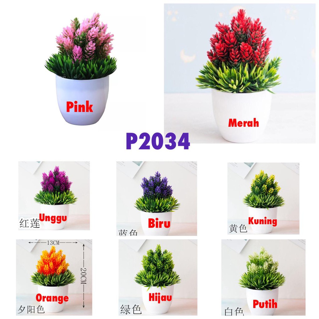 TIB / COD P2034 BUNGA PLASTIK/BUNGA PINUS/ BUNGA ARTIFISIAL PINUS MINI-1