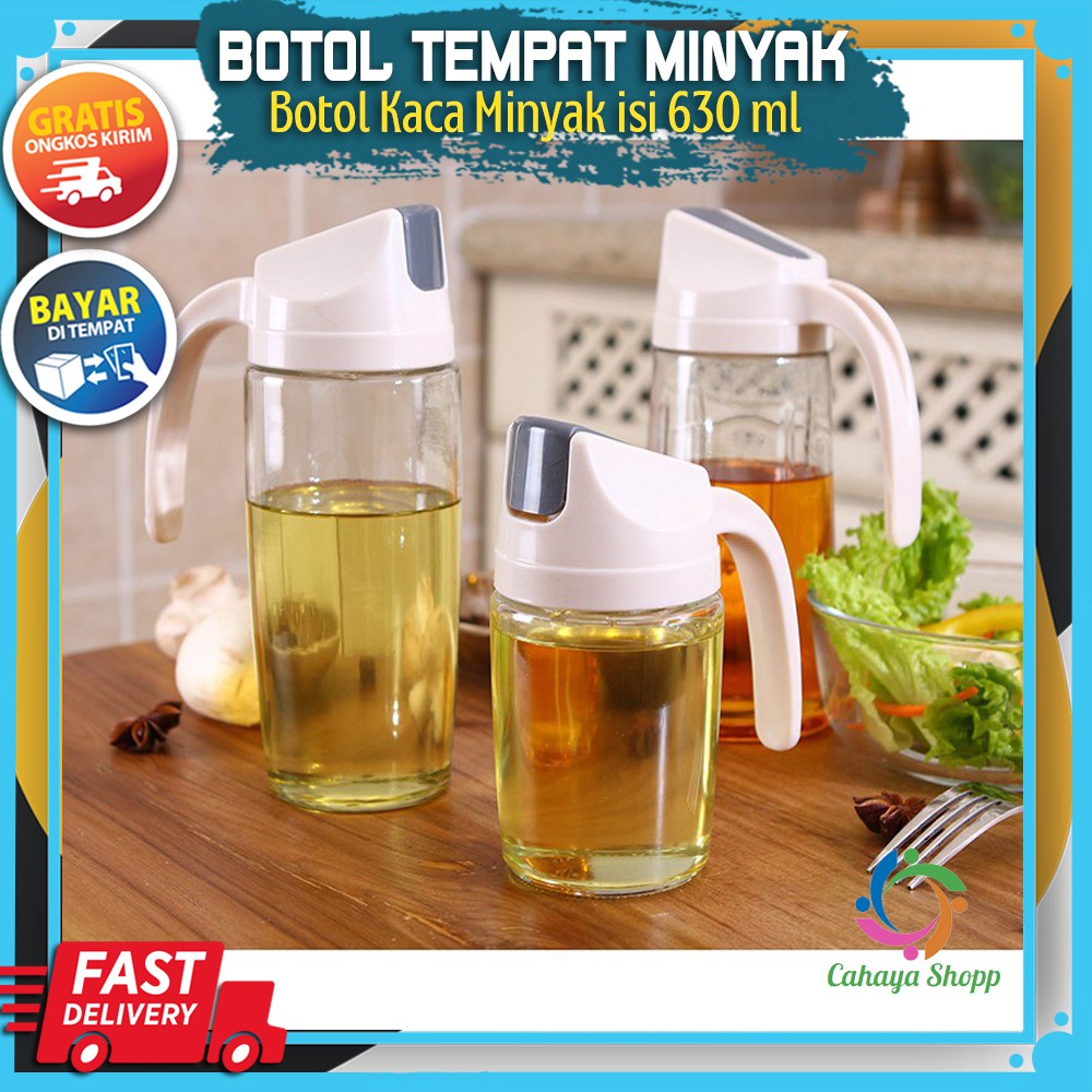 BOTOL MINYAK GORENG BAHAN KACA TEBAL 630ML OIL POT BOTOL SERBAGUNA OIL BOTTLE SAUCE