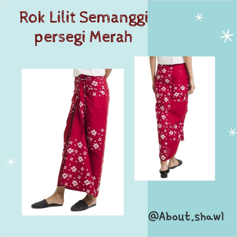 Rok Lilit Semanggi Persegi Merah Sejauh mata Memandang