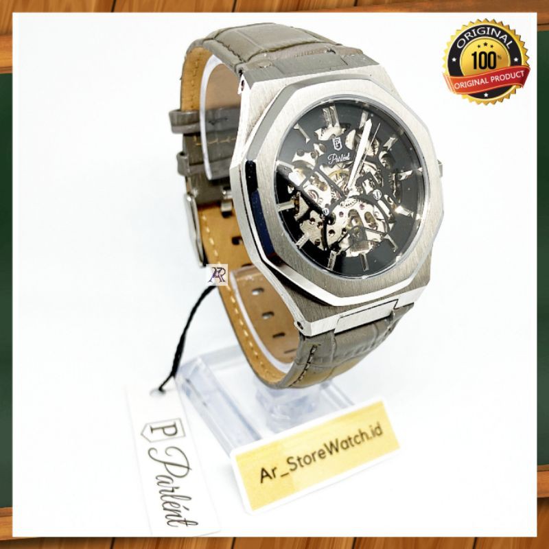 Real Pict Jam Tangan Pria Parlent Palladium Ultima Silver Original Automatic "Garansi Resmi Parlent"