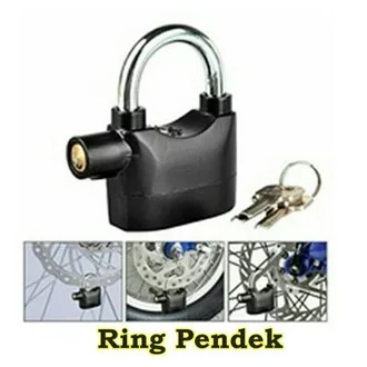 PROMO GS-2 FREE BATERAI CADANGAN Gembok Alarm Anti Maling RING PANJANG 12 CM Anti Pencuri Pengaman Sepeda Motor Alarm Suara Bunyi Kunci Gembok Rumah Pintu Gerbang Pagar Safety Padlock Gembok Alarm alarm Lock alarm Anti Maling Kunci Cakram Motor Lari_unik